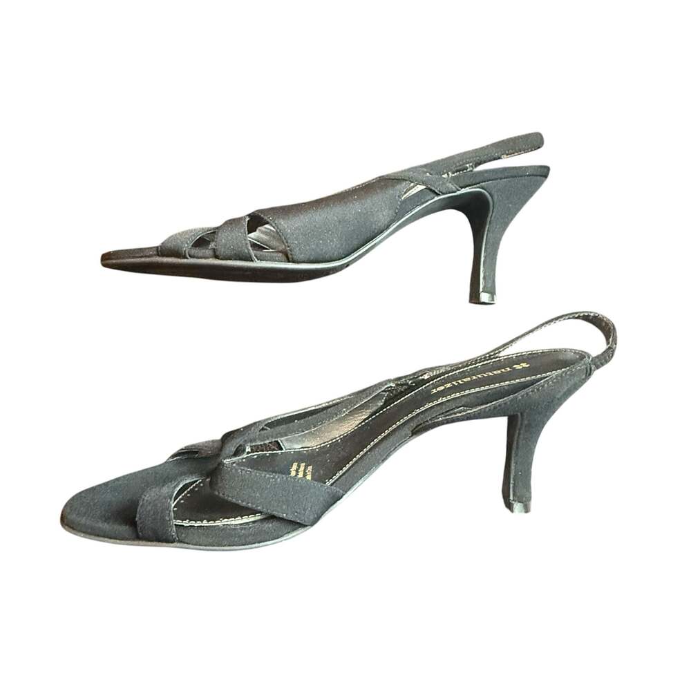 Naturalizer Prissy Black Fabric Slingback Heels Size 8M - Picture 3 of 6
